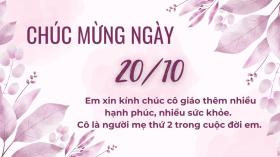 Lời chúc 20/10/2024 hay, ý nghĩa tặng cô giáo