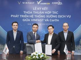  Vinfast hợp tác với CarOn mở chuỗi xưởng dịch vụ xe điện trên toàn quốc 