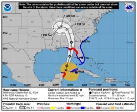  Bão Helene mạnh lên nhanh chóng, thẳng đường vào Florida - Mỹ